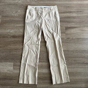 Ann Taylor Linen Casual Work Pants Beige Tan Women’s 2